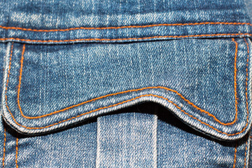 Blue jean or denim on wooden desk,make pattern background,make from cotton,back of jean,bag of jean