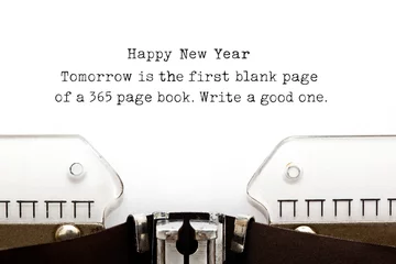 Foto op Plexiglas New Year Quote Typewriter © Ivelin Radkov