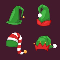 Santa christmas hat vector illustration.