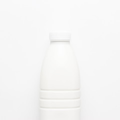 bottle of milk on white background. not isolated