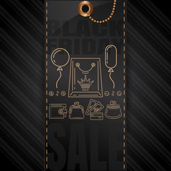 Black Friday Sale design template. Black Friday banner. Vector illustration