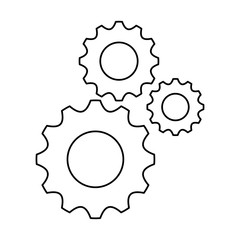 Gear object icon. Machine part technology industry and wheel theme. Isolated design. Vector illustration