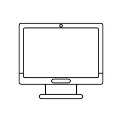 Computer icon. Device gadget technology and electronic theme. Isolated design. Vector illustration