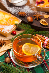 Christmas Holiday Tea Time. Selective focus.
