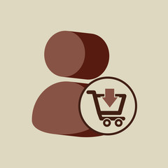 e-commerce store digital character icon vector illustration eps 10