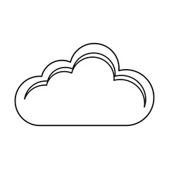 Cloud icon. Weather sky nature climate and season theme. Isolated design. Vector illustration