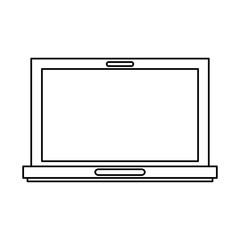 Laptop icon. Device gadget technology and electronic theme. Isolated design. Vector illustration