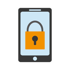 Smartphone and media icon. Device gadget technology and electronic theme. Isolated design. Vector illustration