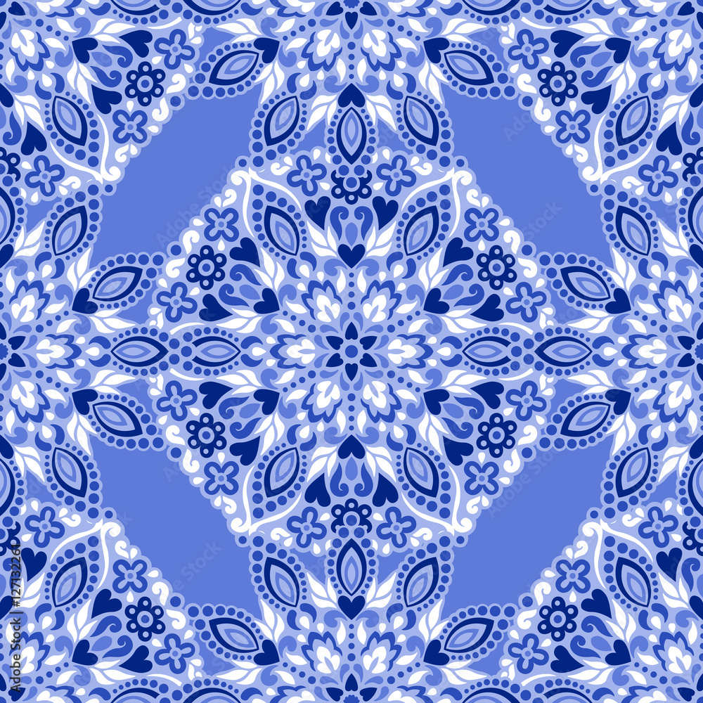Poster seamless background with abstract ethnic pattern.