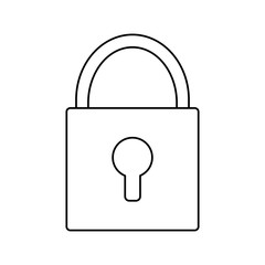 Padlock icon. Security system warning and protection theme. Isolated design. Vector illustration