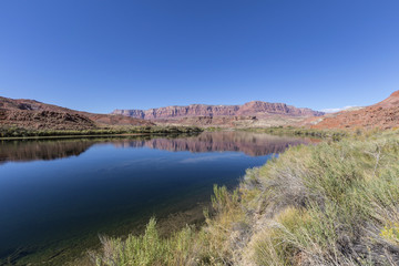Fototapeta na wymiar Colorado river near Lees Ferry at Glen Canyon National Recreation Area in Northern Arizona.