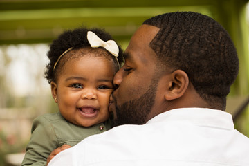 African American father and daughter