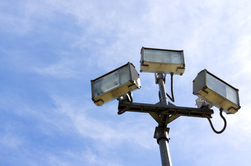 Floodlight and blue sky
