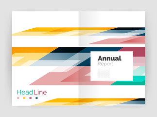 Fototapeta premium Set of business straight lines abstract backgrounds