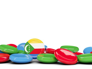 Flag of comoros, round buttons