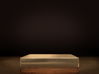 Pedestal for display,Platform for design,Blank product stand.3D rendering.