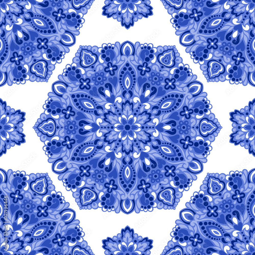 Aufkleber seamless background with abstract ethnic pattern.
