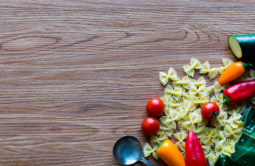 Italian pasta with vegetables