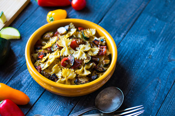 Italian pasta with vegetables