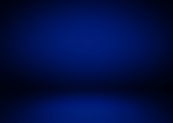 Empty blue studio room, used as background for display your products - Vector