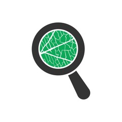 fruit logo design, fruit with magnifying glass logo design