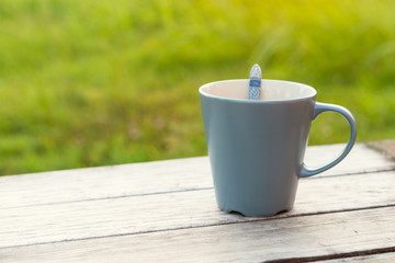 Morning coffee cup