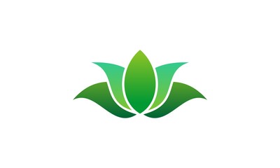 Green lotus icon