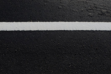 White line on the new road