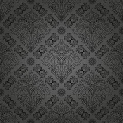 Fototapeta premium Seamless classic vector dark pattern. Traditional orient ornament