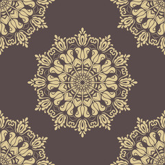 Seamless classic vector golden pattern. Traditional orient ornament