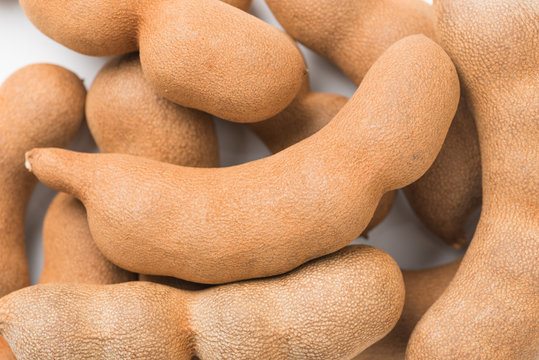 the tamarind  on white background