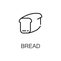 Bread flat icon or logo for web design