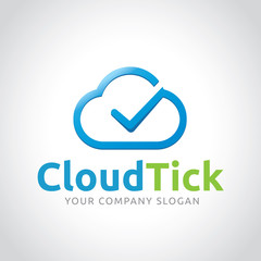 Cloud logo template.