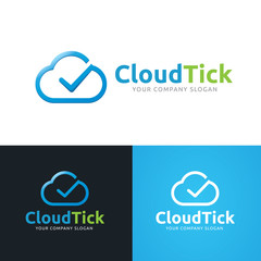 Cloud logo template.