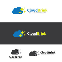Obraz premium Cloud logo template.