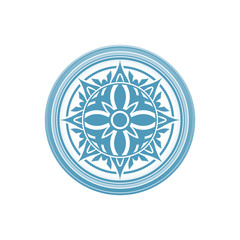 Floral decoration element, circle ornament