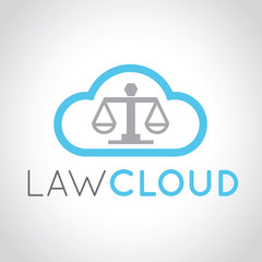 Law Cloud Logo template.