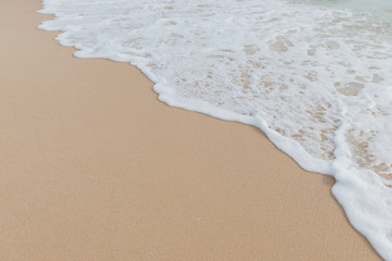 The bubble wave on the sand