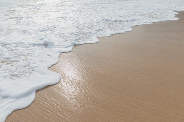 The bubble wave on the sand
