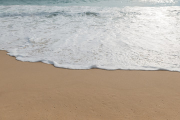 The bubble wave on the sand