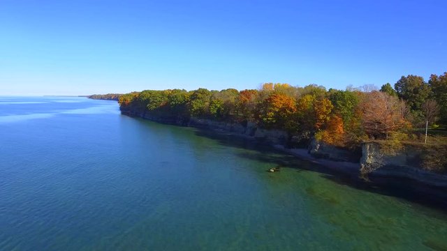 Aerial footage of the Westlake Public Beach Narrowsburg NY