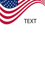 USA Flag Text Write Background