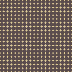 Seamless geometric vector pattern. Modern ornament with golden stars