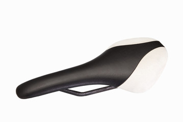 Bicycle carbon fiber saddle isolated