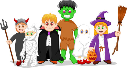 cartoon halloween set character