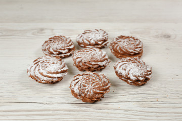 cookies on a white wooden background
