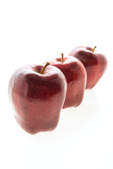 Red apple isolated on white background