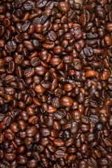 Wonderful shot of coffee bean, heart shape