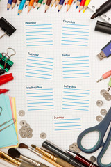 schedule for the week