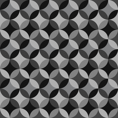 abstract retro geometric pattern black and white color tone vect